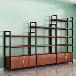 貨架展示架鋼木可調節多層落地置物架超市商品展示櫃精品店陳列架