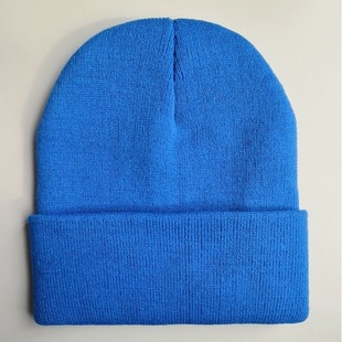 Light board hat cross-border curling can add logo embroidery solid color ski hat pullover cold hat wool hat knitted hat