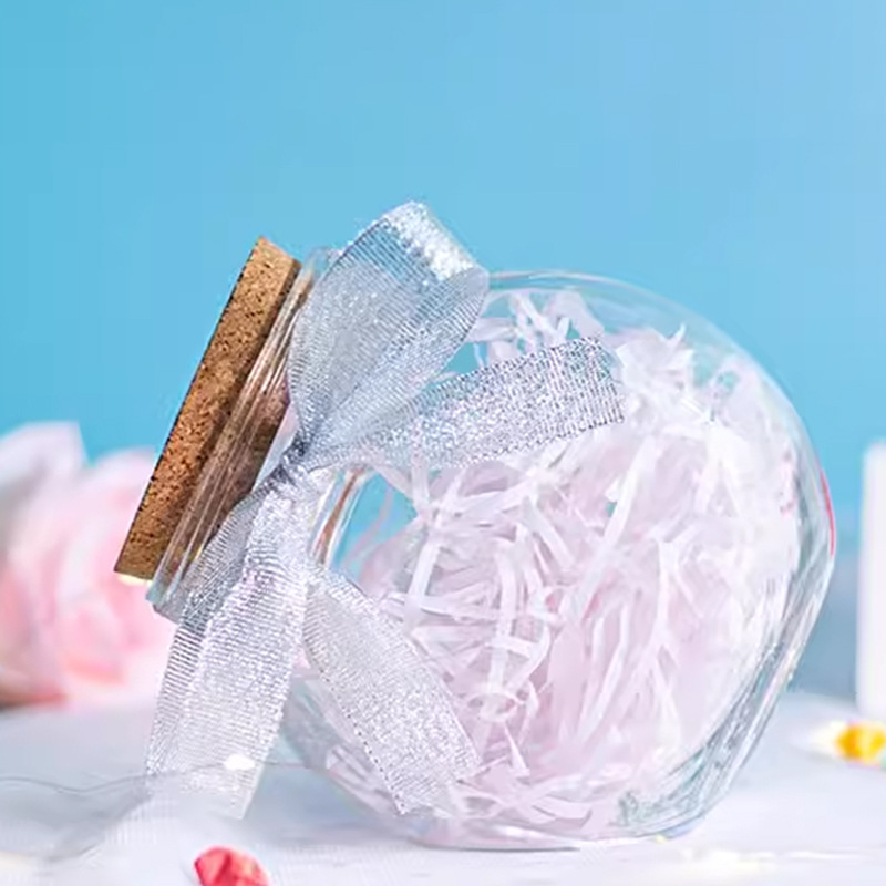 Fábrica recta al por mayor estrellas plegables noceluzentes botellas de deseos origami paja estrella de la suerte estrella de plástico plegable