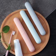 ポータブル歯ブラシケースプラスチック歯ブラシ収納ケース北欧旅行歯ブラシケースシンプルなストライプ洗面歯ブラシケース