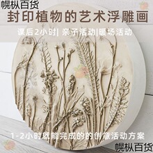 立体浮画石膏石膏diy植物创意美术娃娃儿童材料摆摊亲子商用