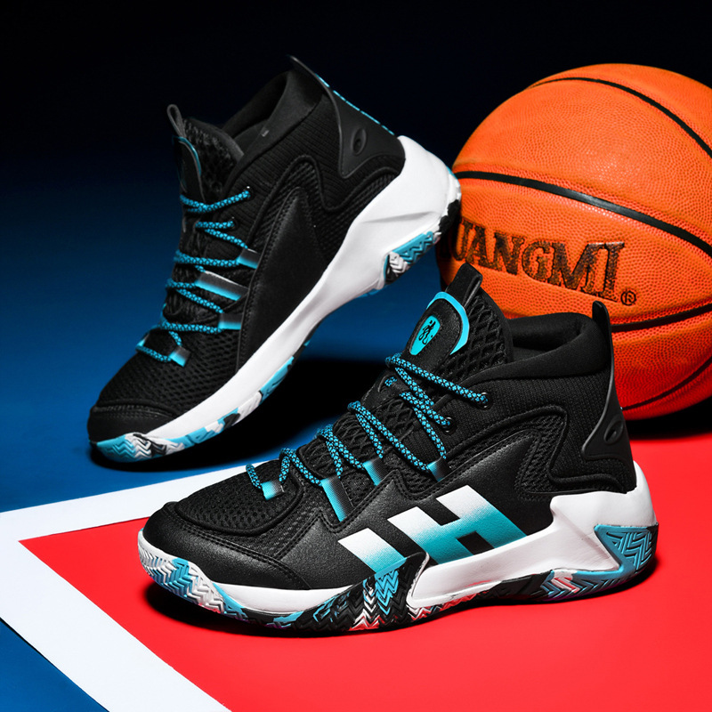 Zapatos de baloncesto anti-deslizante al aire libre de la ciudad, zapatos deportivos de rebote transfronterizos de tamaño medio para hombres