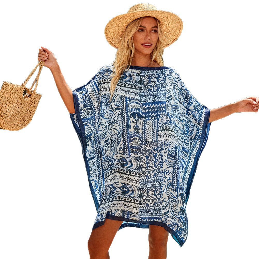 2026 nuevos productos transfronterizos de moda europea y americana vestido de playa bikini camiseta sopa de protección solar sexy elegante