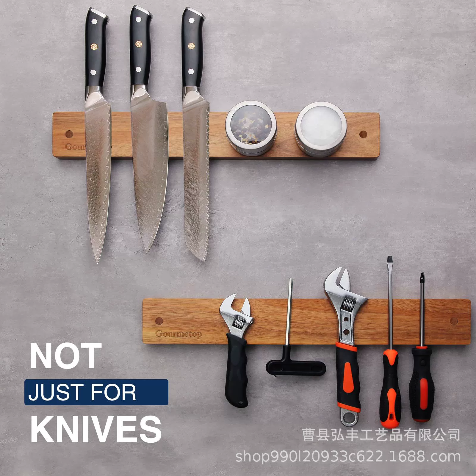 Трансграничная деревянная держатель магнитного всасывания ножей кухонный настенный держатель кухонного ножа