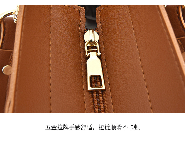 New 2024 foreign trade mother-daughter bag three-piece set, European and American fashion single-shoulder crossbody bag, versatile rivet hand-held large bag undefined