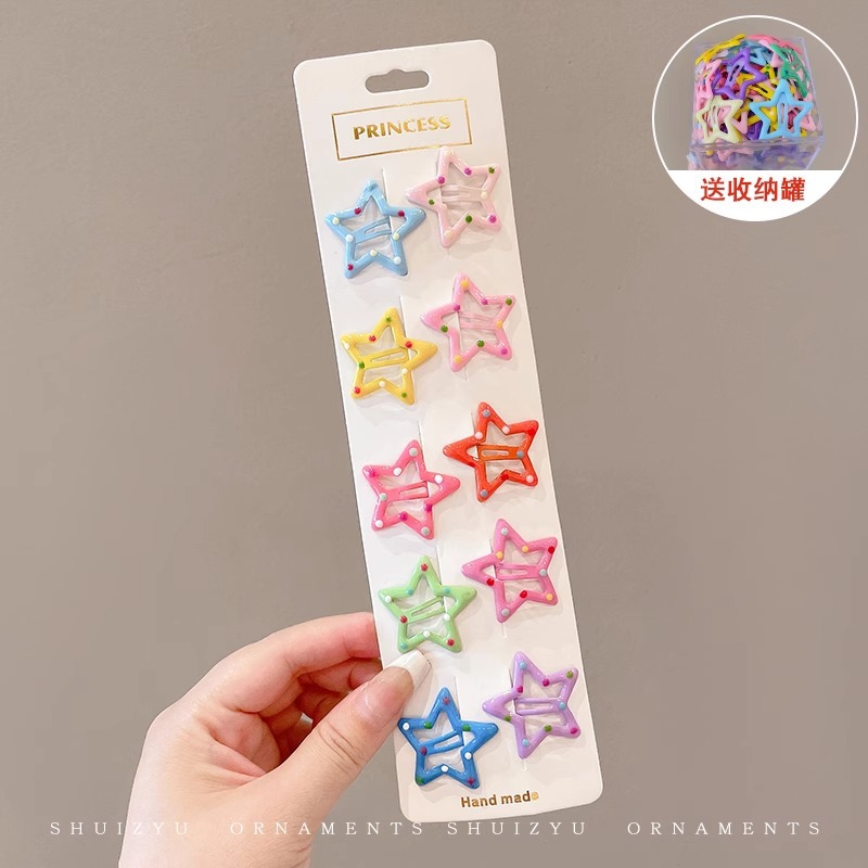 Linda estrella y2g horquilla hembra clip lateral flequillo BB clip horquilla para niños dopamina clip de color tocado