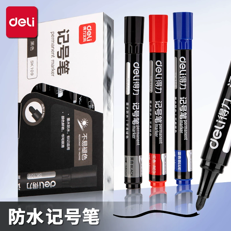 Deri sk109 маркерная ручка черный большой емкости водонепроницаемая ручка не легко выцветает