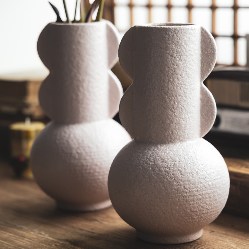 Wabilifeng simple jarrón de cerámica binaural arreglo floral para el hogar decoración decoración sentido artístico flor hidropónica flor flor al por mayor