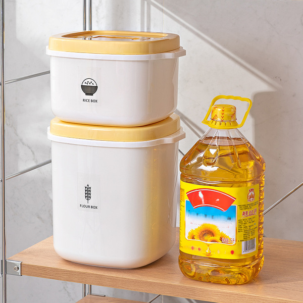 Sealed rice bucket plastic moisture-proof insect-proof metering rice…