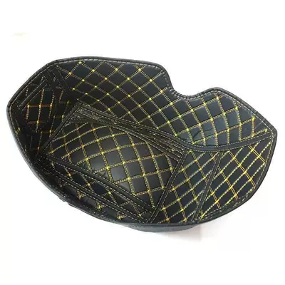 Suitable for Yamaha Nvx155/Aerox Seat Bucket Pad Protection Point Modified Leather Lining Seat Bucket Pad Waterproof (Motorcycle cushion) - nvx155aerox-v1-black-gold-thread