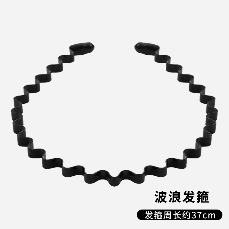 Men simple lavar la cara correa de pelo de verano clip de pelo deportivo ondas invisibles cabello de cabello no sujetar el cabello correa de cabello negro