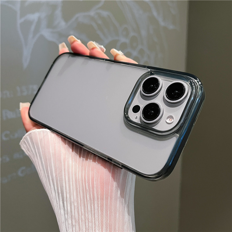 Mobile Phone Case with Camera Button Suitable for Iphone16 Acrylic Apple 16Promax Frosted 16 Soft Edge Anti-Fall