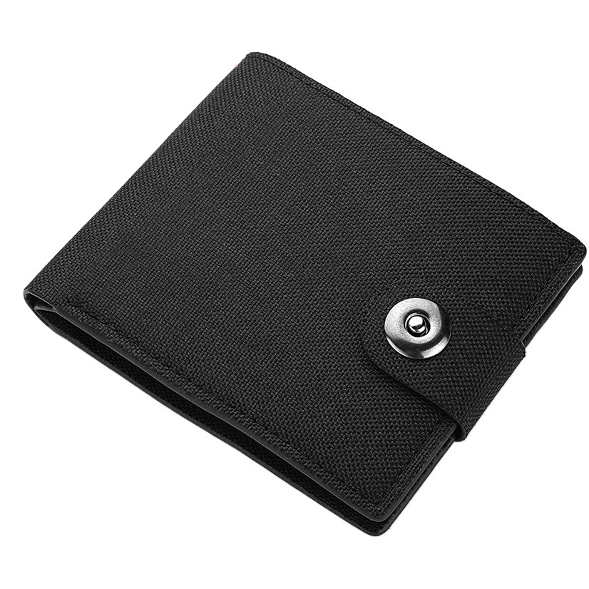 Canvas Foldableing Small Wallet Men's Short Simple Wallet 2023 New Buckle Wallet Coin Purse Men's 5 Yuan Gift