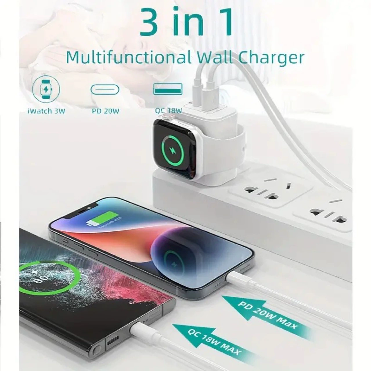 Apple, совместимые беспроводные часы, зарядка, синхронизация с телефоном, iPhone