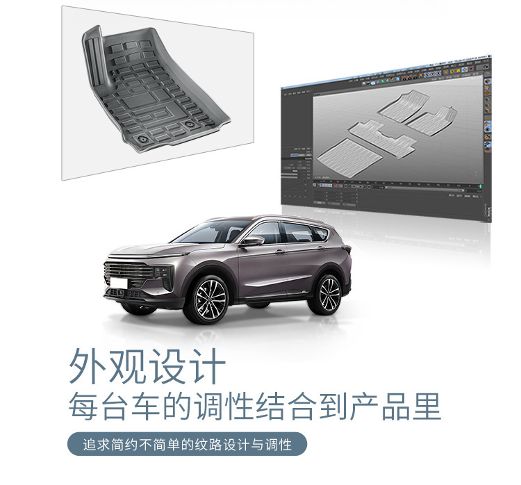 Car Floor Mats for 21-25 Jetour X70 PLUS TPE Trunk Mat