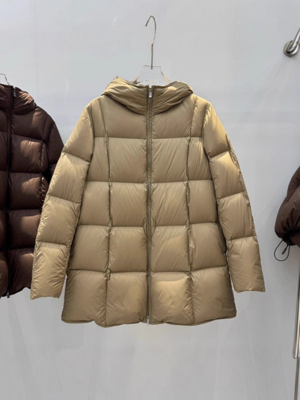 商场同款羽绒服女2025冬季新款连帽面包服外套中长款泡芙90豆腐块|undefined