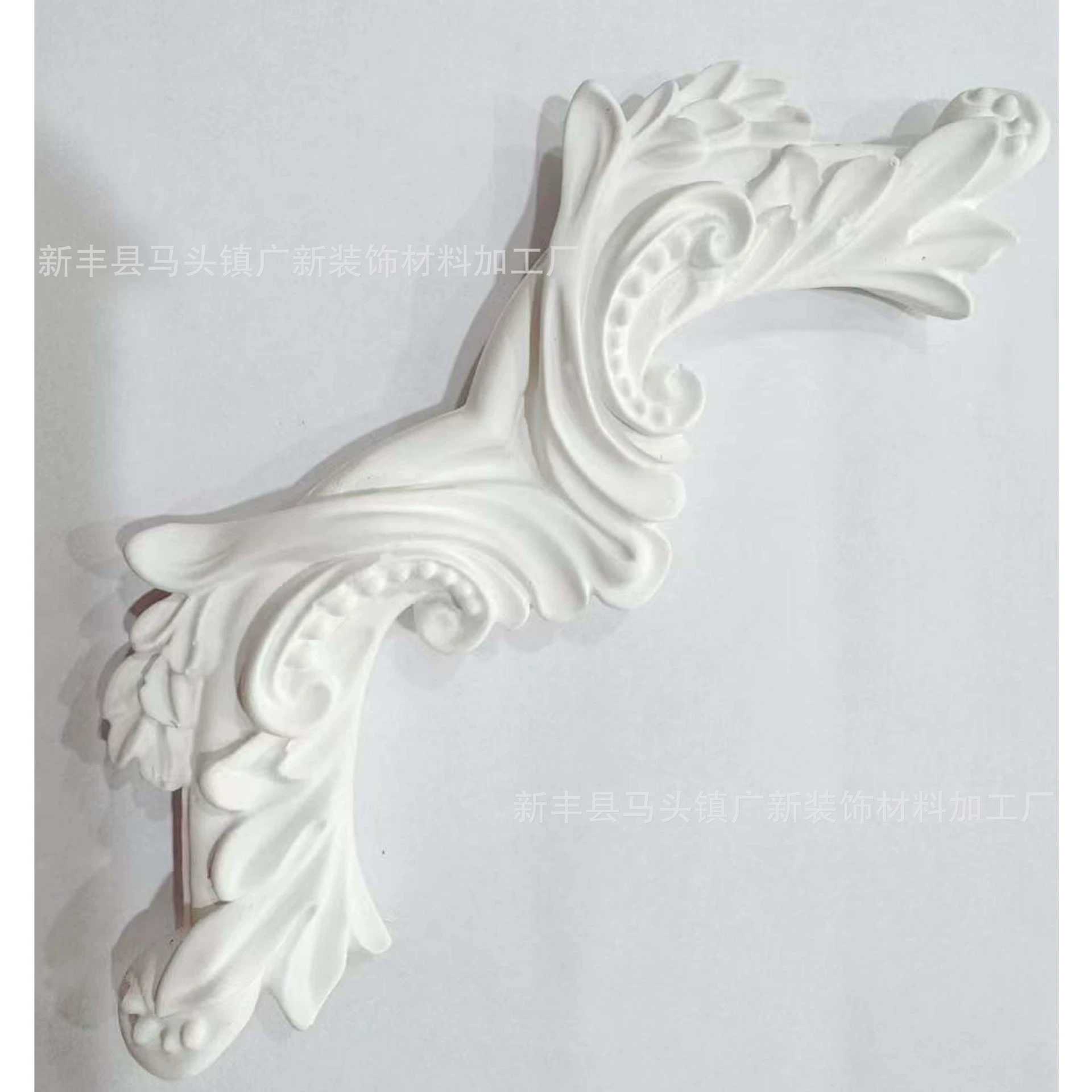 French-Style Gypsum Molding Corner Flower, Decorative Wall Frame Elements, Various Sizes