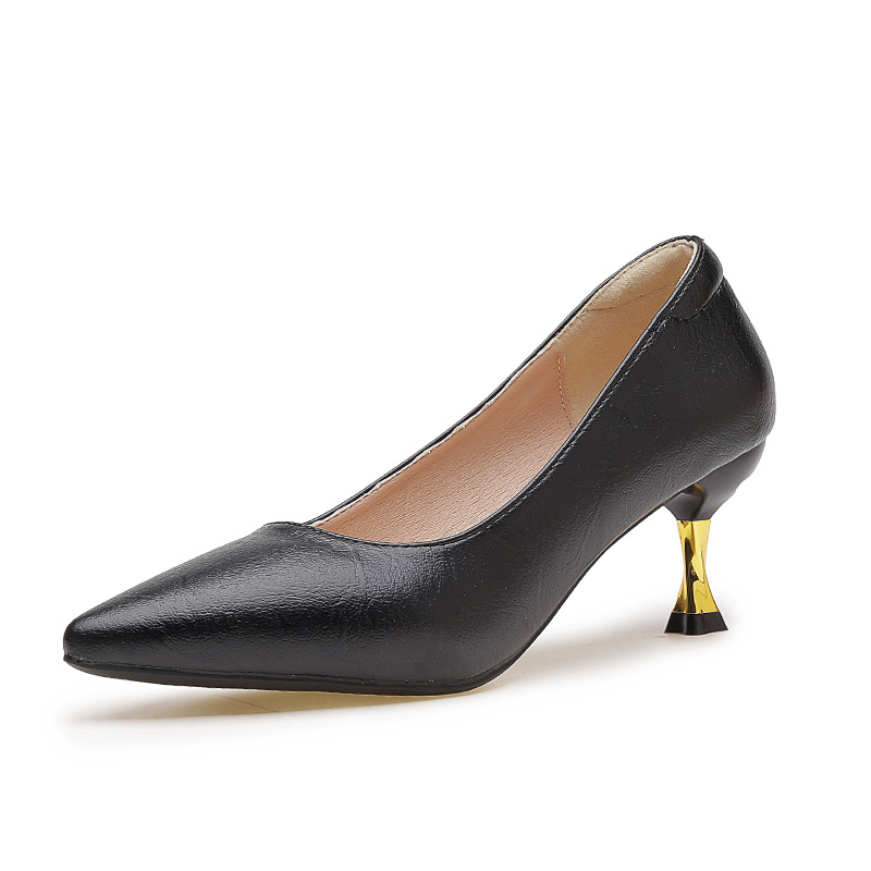 Nuevos zapatos de mujer de tacones delgados de punta clara de moda de color sólido, zapatos de estilo universal, zapatos de tacones altos de un solo pie image 7