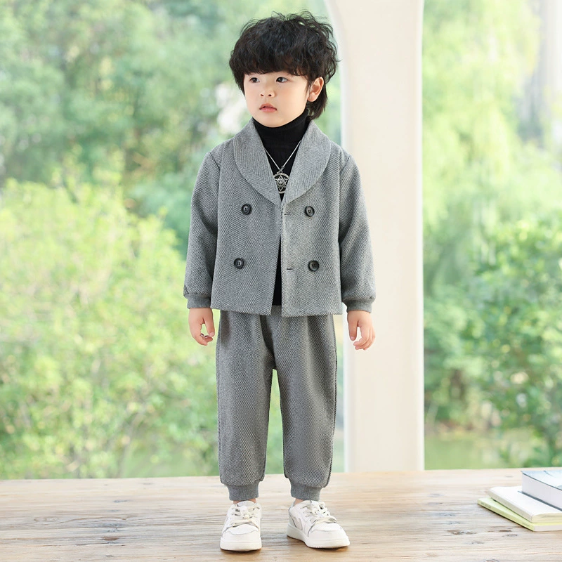 Детский fleece классический костюм для отдыха, костюм цветочного мальчика, платье девочки цветов, корейский стиль, для выступлений