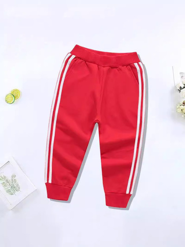 Kids' Pure Cotton School Uniform Pants: Versatile Spring & Autumn School Sweatpants—Comfortable, Double-Bar and Single-Bar Designs, Perfect for Older Children