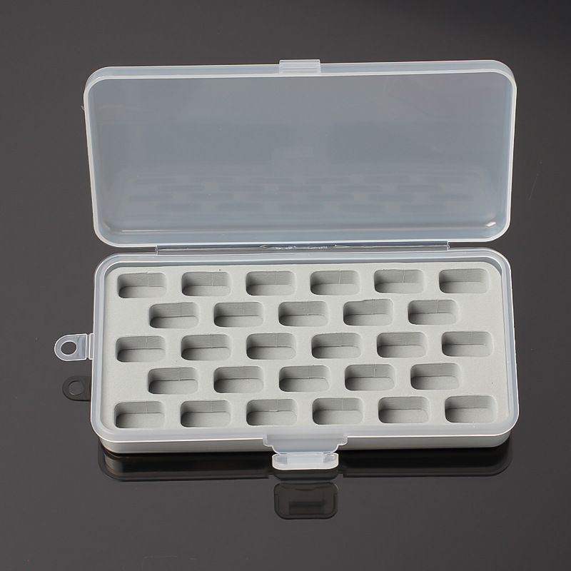 Máquina DE COSER herramienta de la bobina caja de almacenamiento de plástico 28 rejilla caja de bobina engrosada con esponja fija caja de bobina caja de costura