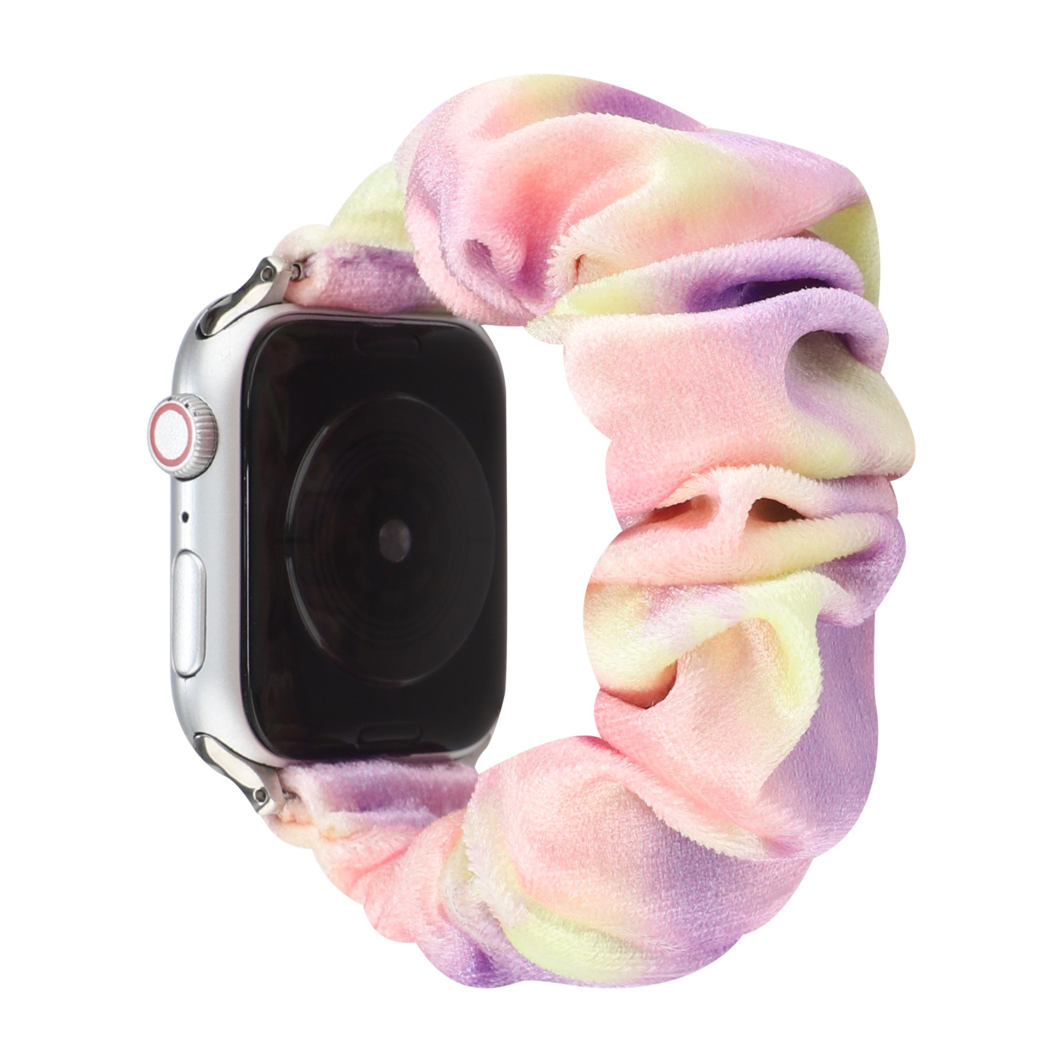 Suitable for Apple Watch iwatch2/3/4/5/6 strap 7 generation large intestine ring flannel rendering hair ring SE strap