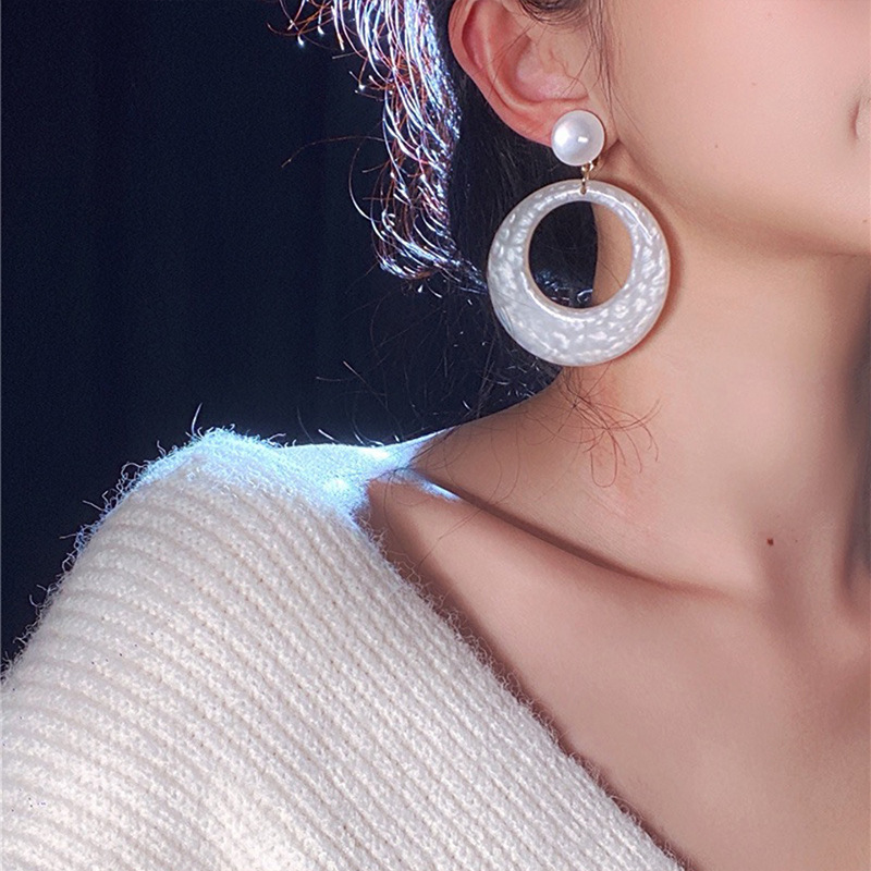 Geometric Pattern 1 Pair Elegant Streetwear Geometric Arylic Earrings