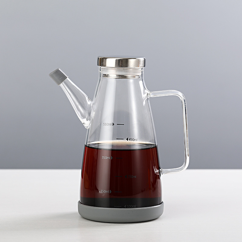 Amazon aceite de vidrio resistente al calor olla hogar cocina botella de aceite salsa de soja vinagre condimento botella vidrio borosilicato aceite vinagre olla