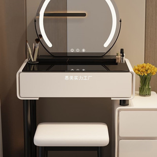 Cream Style Small Apartment Dressing Table Bedroom Modern Simple 2025 New Master Bedroom Cupboard Integrated Dressing Table