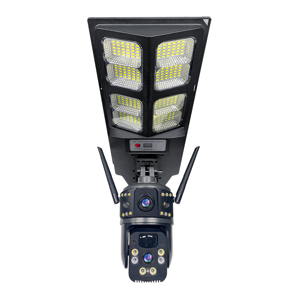 Cámara de Vigilancia PTZ con Lámpara Solar V380 4G de ABS, Doble Lente e Impermeable para Exteriores