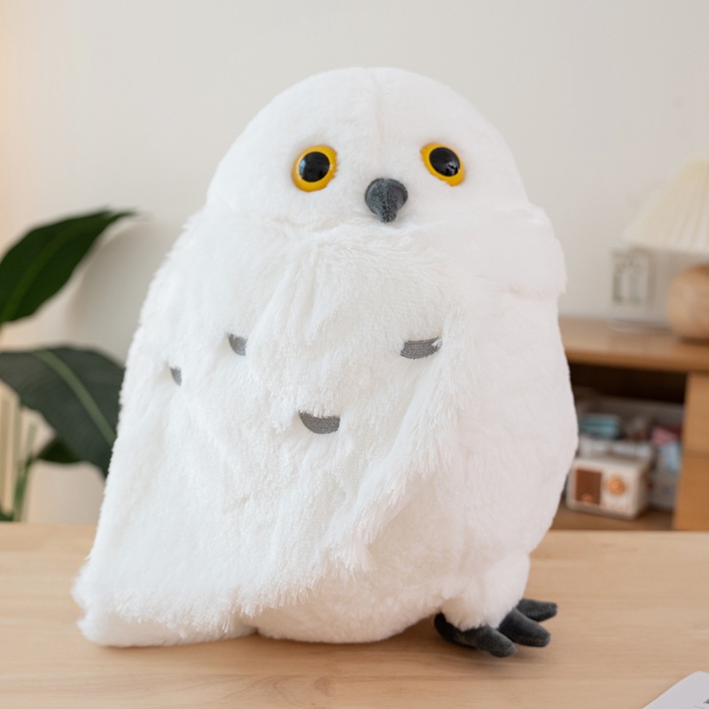 Cute cabeza inclinada búho mágico muñeca dibujos animados pájaros juguetes de peluche bebé muñecas animales cognitivos