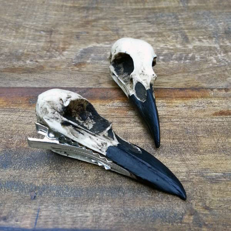 Halloween Halloween Dark Punk Crow Skull Hairpin Cross-Border Animal Skull Hair Accessories