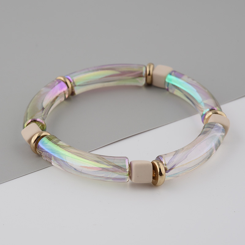 Colorful Pattern Novelty Colorful Arylic Beaded Bracelets Wholesale