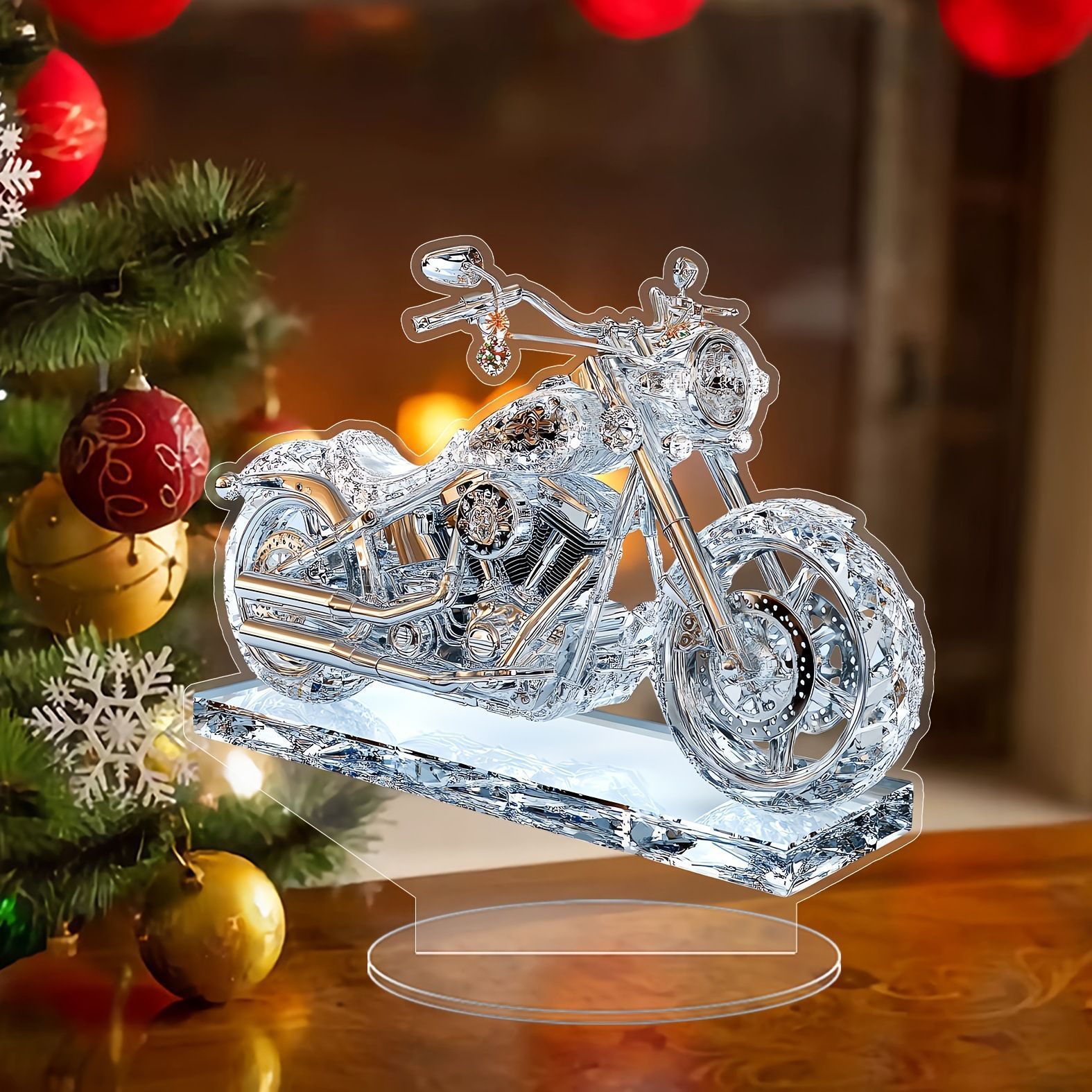 Motocicleta de cristal