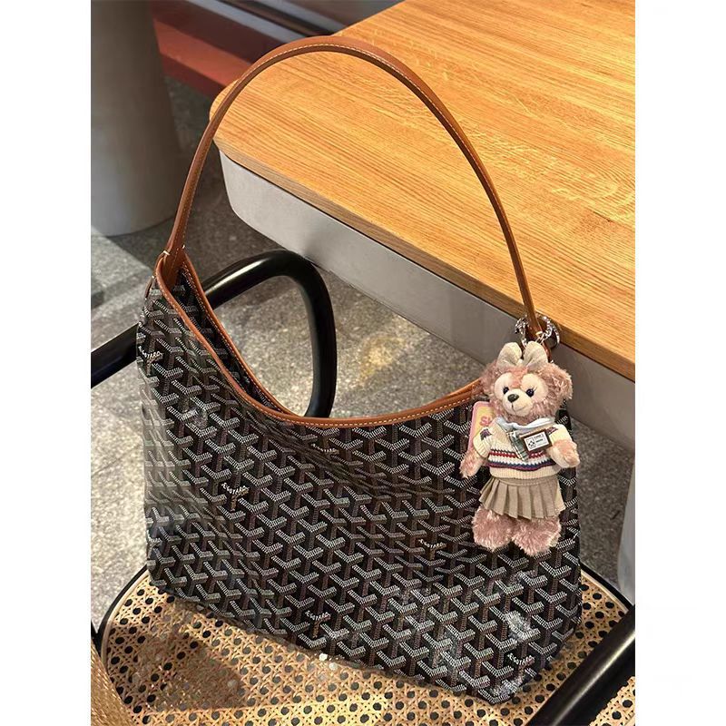 Douyin Hot Sale Goya Tote Bag High Quality Dog Tooth Hobo Underarm Bag Large Capacity Shoulder Bag Women's Shopping Bag