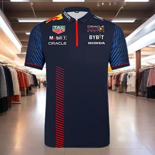 2025 New F1 Team Uniform T-Shirt Racing Cycling Shirt Short-Sleeved Polo Shirt Men's Quick-Drying Summer Work Car Uniform