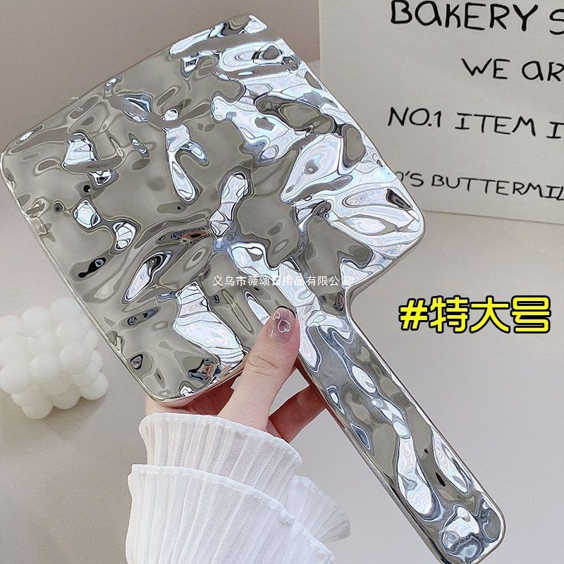 Princess Style Ins Style Hand Mirror High-End Retro Bathroom Dormitory Home Handle Mirror Makeup Mirror Handheld Mirror