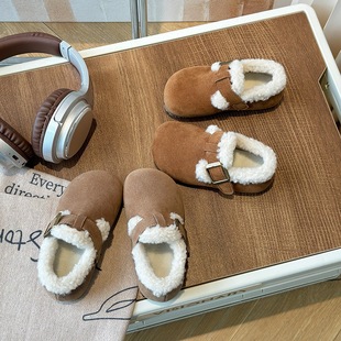 Girls' Shoes Soft Sole Mao Mao Children's fleece-lined Warm Cotton Shoes Baby Girl Princess Shoes Two Winter Shoes Cotton Shoes Children
