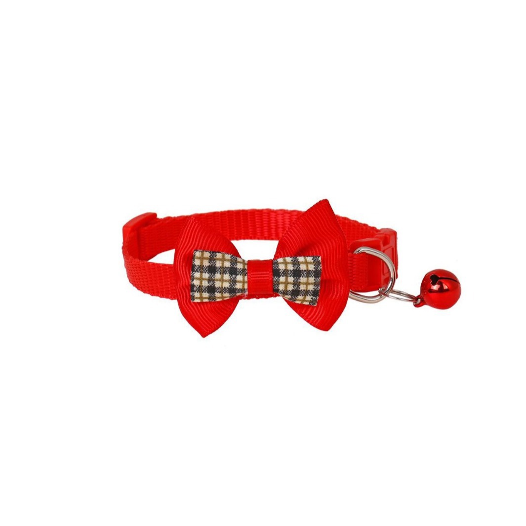 Pei Chong Beibei 1.0 collar a cuadros collar de lazo collar de gato collar de cachorro punto de fábrica