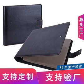 活页纪念相册3孔证书保存收集册搭扣PU皮面收藏册定制压印Logo