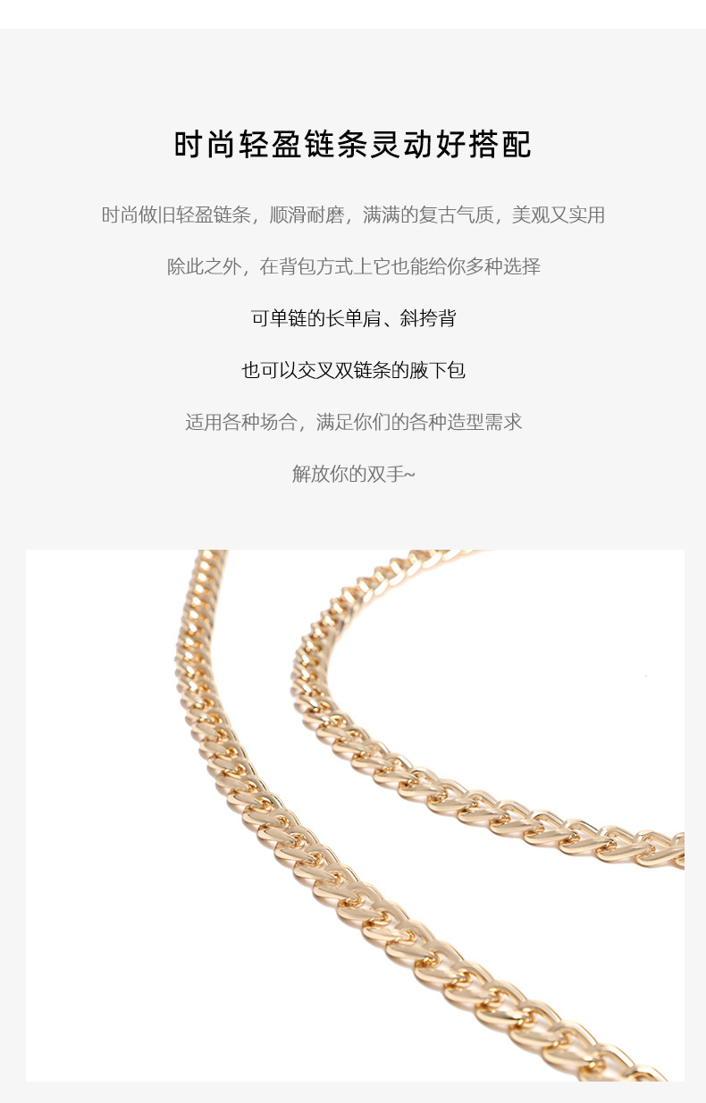 Túi đeo chéo nữ dây xích da thật phong cách sang trọng — Trắng ngà (viney), Đen cổ điển (viney), Trắng ngà (Phiên bản công khai) chi tiết 15