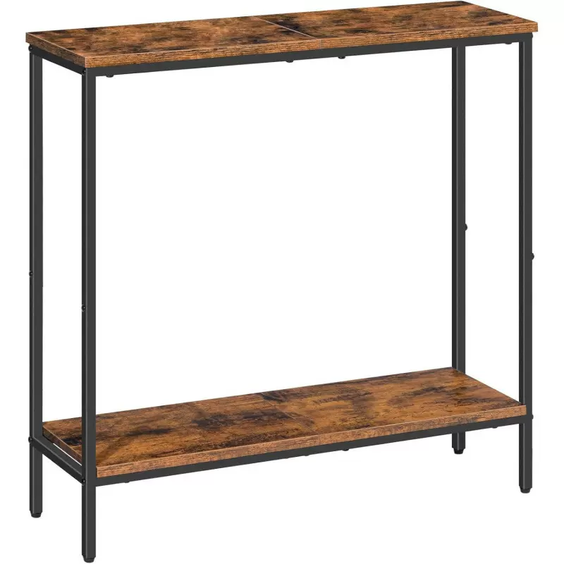 29.5英寸窄款控制台桌 沙发背后边桌 双层储物展示架的小型玄关桌