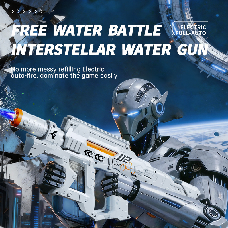 Cross-Border Amazon Electric Automatic Water Gun with Automatic Water Absorption, Large Capacity, Children's Toy Water Spray Gun, Fully Automatic for Boys