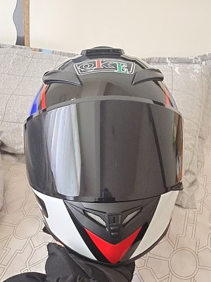 111 - lente negra de casco completo