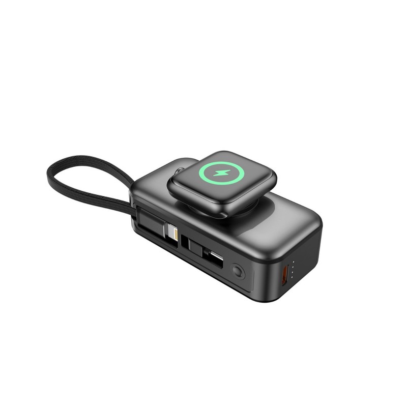 胶囊充电宝5000mAh快充自带线 支架 尾插 适用手表耳机power bank|undefined