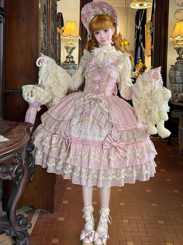 Lolita洋装doll感jsk吊带连衣裙夏季|undefined