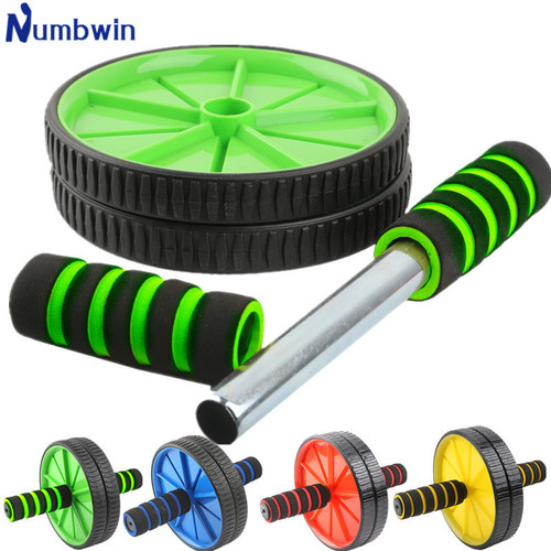 Removable AA abdominal wheel with colorful cotton sleeve abdominal muscle wheel for men and women to tighten the abdomen at home to reduce the belly roller with kneeling pad