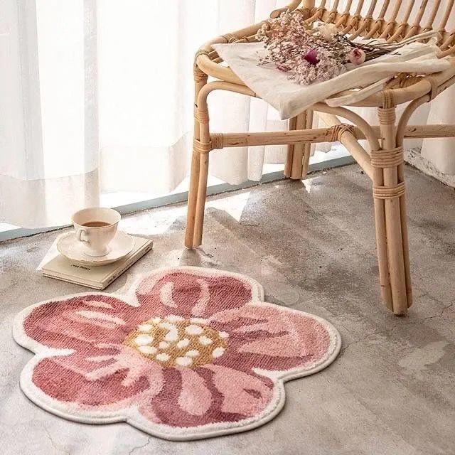 INS Nordic Internet celebridad alfombra de piso absorbente Puerta de baño alfombra antideslizante alfombra de baño alfombra de noche imitación alfombra de felpa