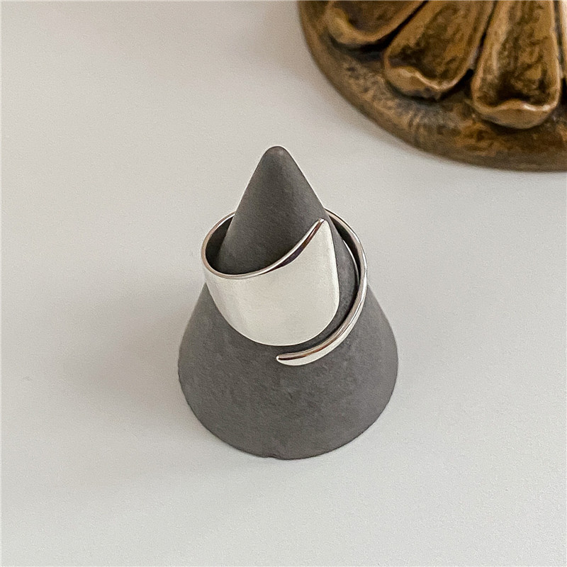 Rings Classification 925 Sterling Silver Solid Color Rings