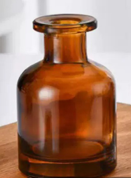 Vientre grande; Botellas desnudas de 50 ml de color marrón 144 / Caja